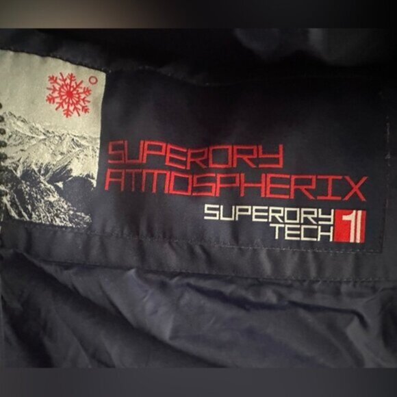 WORN ONCE -SUPERDRY- Canadian Mountain Range Down Parka Jacket - Size 12 Woman - Picture 14 of 15